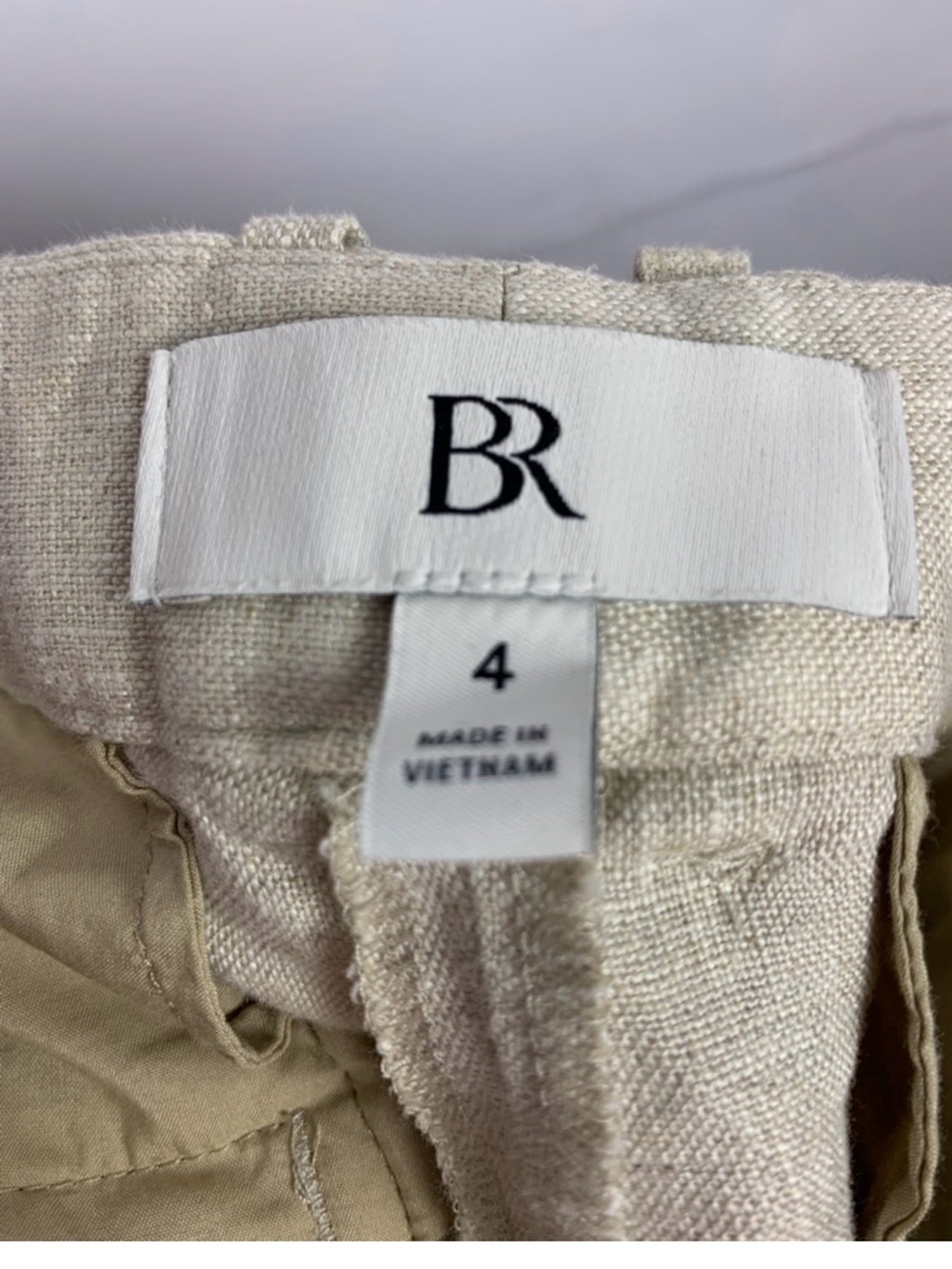 Banana Republic Wide-Leg Linen Blend Pants in Light Taupe - Picture 9 of 13